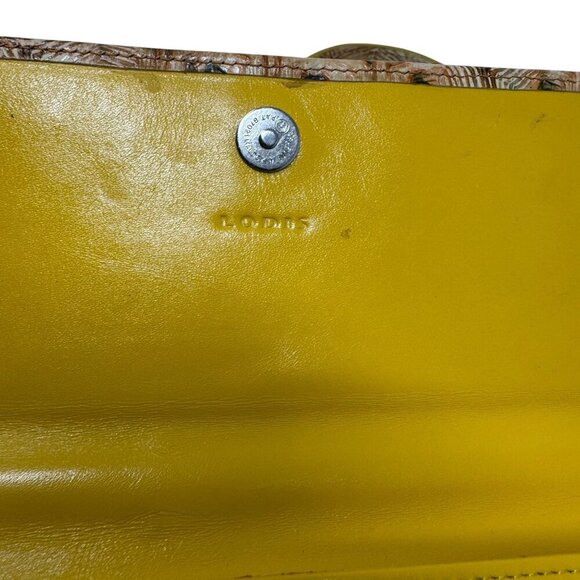 LODIS leather convertible clutch shoulder handbag turtle tortoise shell print - Picture 7 of 8